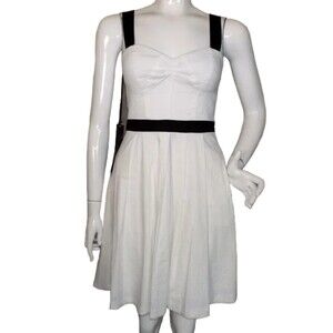 new BEBE Fitted Skater Dress, 4, Lilia Corset Style, Wide Cross Straps, Pocket